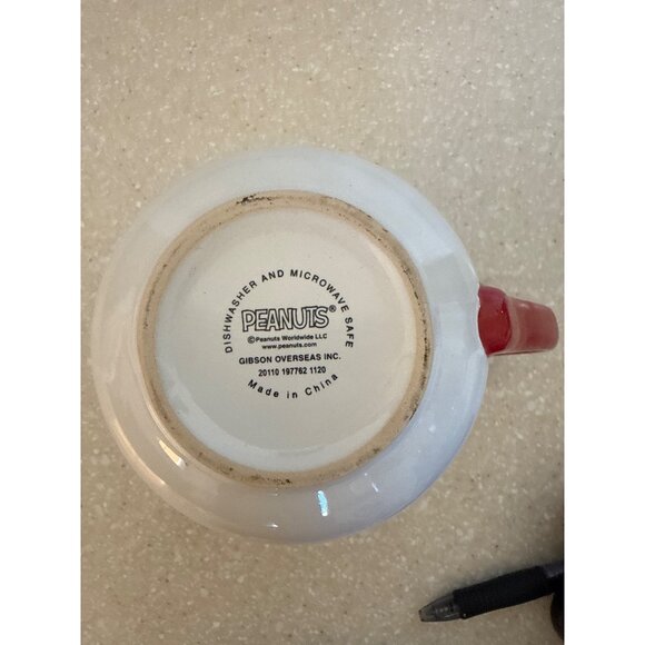 Peanuts Snoopy "You Are So Loved" Ceramic Mug Red & White Dishwasher & Microwave - Picture 5 of 5